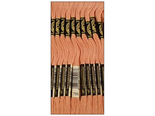 DMC Bulk Buy Thread 6-Strand Embroidery Cotton 8.7 Yards Very Light Terra Cotta 117-758 (12-Pack)