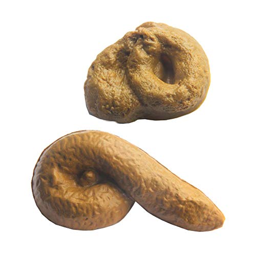 HOHAJIU Fake Poop Novelty Mischief Toys Realistic Prank Poop Toys for Joke Trick April Fools' Day Party, Pack of 2