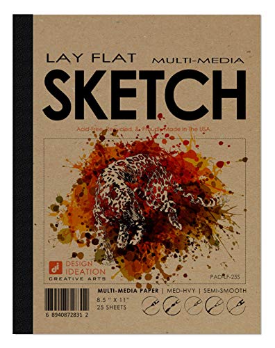 design ideation Design Ideation Lay Flat Multi-Media Sketch Pad. Removable  Sheet Sketchbook for Pencil, Ink, Marker, Charcoal and Watercolor