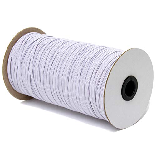 Montada Elastic Bands for Sewing - 200 Yards 1/8 inch Elastic String for  Masks - Braided White Elastic Band for Making Crafts - High