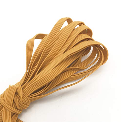 My Infinity Store 1/8" (3mm) Flat Elastic Stretchy Band: Sewing Crafts DIY Masks US Stock Ready to Ship (Gold, 10 Yards)