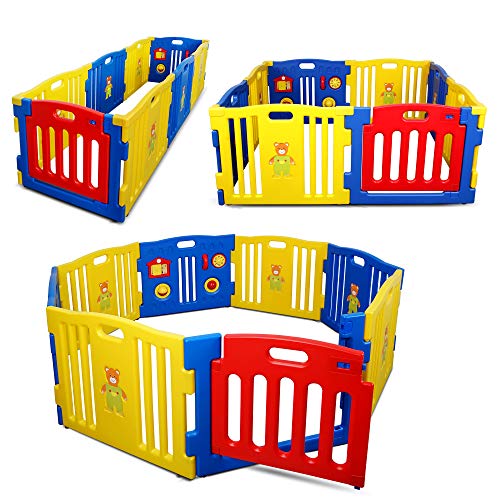 Kidzone Interactive Baby Playpen Panel Safety Gate Children Play