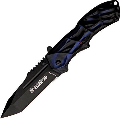Smith & Wesson Black Ops SWBLOP3TBL 7.7in S.S. Assisted Opening Knife with 3.4in Tanto Point Blade and Aluminum Handle for