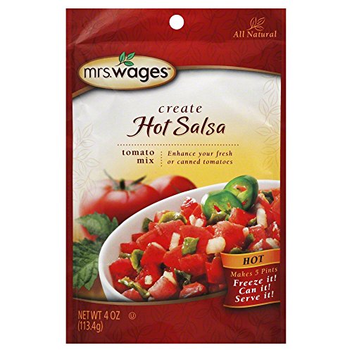 Mrs. Wages Hot Salsa Tomato & Canning Mix, 4-oz (Pack of 12)