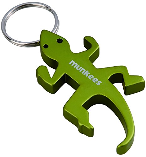 AceCamp Munkees Land Animal Bottle Opener Keychains, Mini Key Rings, Small Pocket-Sized Key Chains for Wine, Caps, Beer, Can