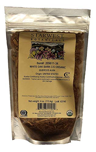 Starwest Botanicals, Organic White Oak Bark, C/S