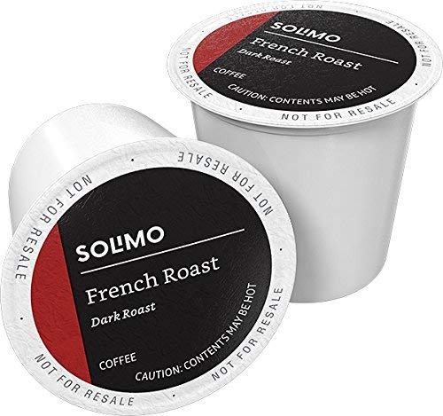 Solimo Amazon Brand - 100 Ct. Solimo Dark Roast Coffee Pods, French Roast, Compatible with Keurig 2.0 K-Cup Brewers