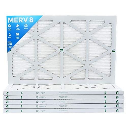 Filters Delivered 16x25x1 Merv 8 Pleated AC Furnace Air Filters. 12 PACK (Actual Size: 15-1/2 x 24-1/2 x 7/8)
