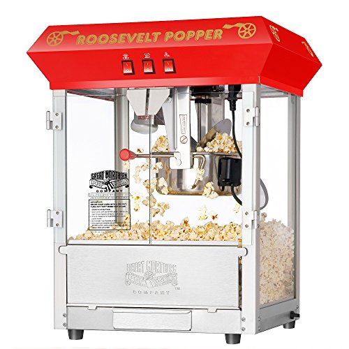 Great Northern Popcorn Company 6010 Great Northern Red 8oz Roosevelt Antique Countertop Style Popcorn Popper Machine