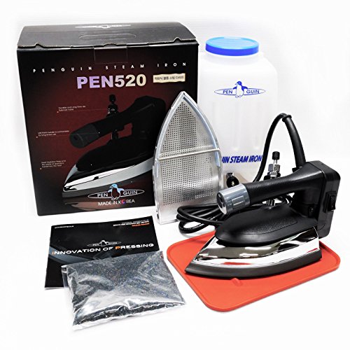 PEN520 Penguin Industrial Gravity Feed Electric Steam Iron with Shoe & Resin
