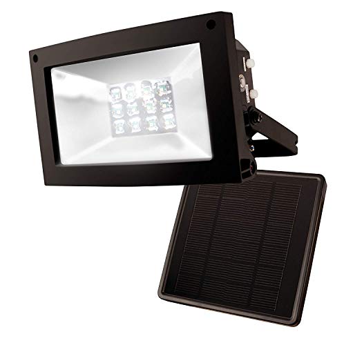 MAXSA Solar-Powered 10 Hour Floodlight. Uplight Signs, Flags, Statuary & Outdoor Spaces. Durable & Weatherproof Dusk-to-Dawn