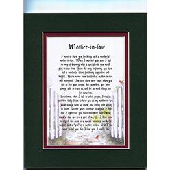 Genie's Poems Mother in Law Poem Print Xmas Christmas Birthday Gift Present