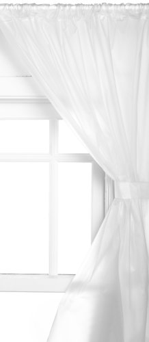 Carnation Home Fashions Vinyl Bathroom Window Curtain, Frosted Clear