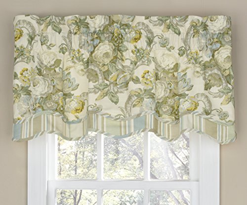 WAVERLY Valances for Windows - Spring Bling 52" x 18" Short Curtain Valance Small Window Curtains Bathroom, Living Room and