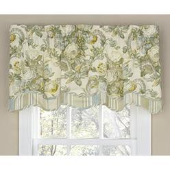 WAVERLY Valances for Windows - Spring Bling 52" x 18" Short Curtain Valance Small Window Curtains Bathroom, Living Room and