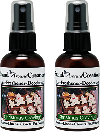 Stand Around Creations Set of 2 - Concentrated Spray For Room/Linen/Room Deodorizer/Air Freshener - 2 fl oz -Christmas Cravings: This wonderful
