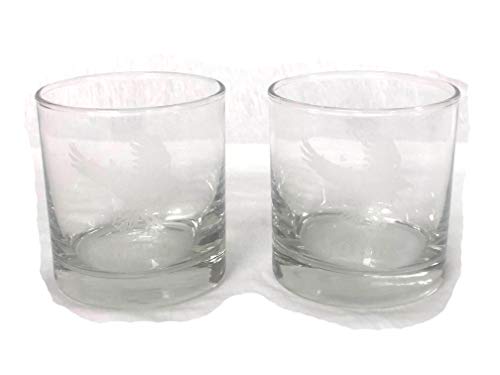 Libby's 2 Custom Engraved/Etched Old Fashioned Whiskey Rocks Glasses Set