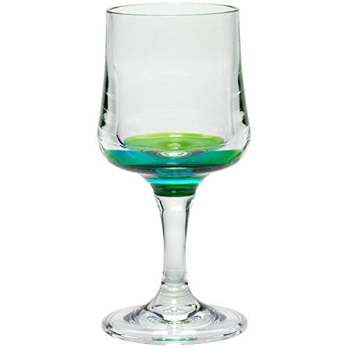 Reflections Merritt International 22148 Peacock Wine Glass,Green