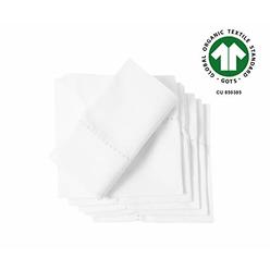 All Cotton and Linen Organic Cotton Dinner Napkins - White Cloth Napkins - Cotton Napkins - Dinner Napkins Cloth - White Napkins Cotton - Cloth