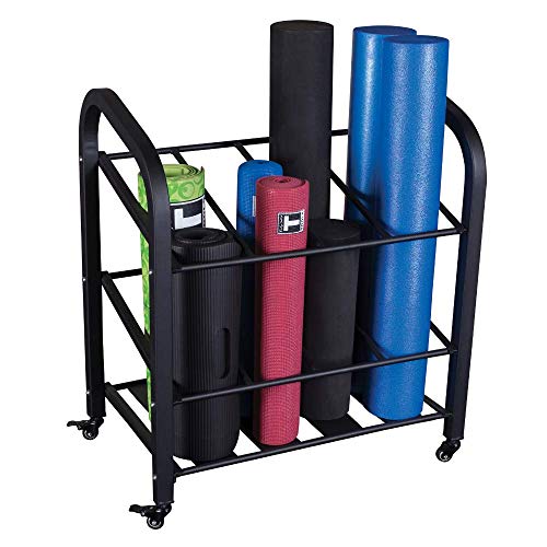 Body-Solid Foam Roller and Yoga Mat Storage Cart (GYR500)