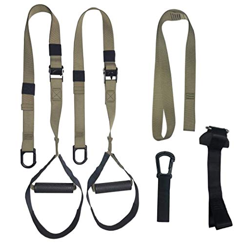 GRASEP Bodyweight Resistance Training Kit with Integrated Door Anchors and Extension Strap, Fitness Straps for Total Body