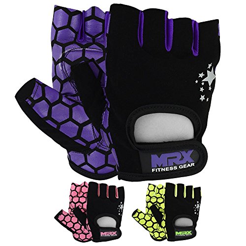 MRX Boxing & Fitness MRX Weight Lifting Training Gloves Crossfit Women Fitness Workout Purple/Black (Medium)