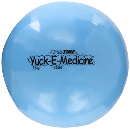 Sportime Yuck-E-Medicine Ball, 6-1/2 Inches, 3-3/10 Pounds, Blue