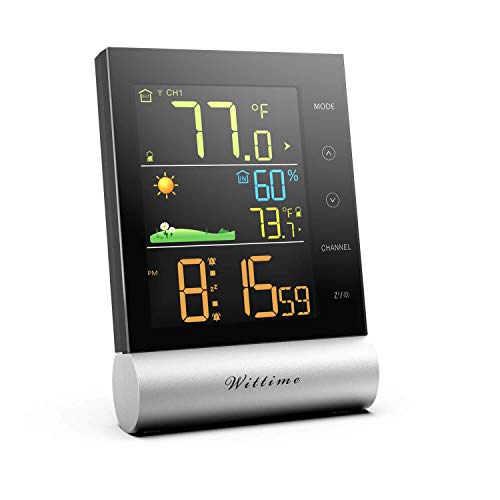 3P5CQB3 Wittime 2079 Indoor Outdoor Thermometer, Weather Station,Digital  Inside Outside Temperatur Monitor, Indoor Humidity Room