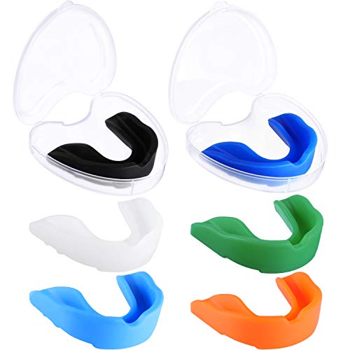 BBTO 6 Packs Sports Mouth Guard for Kids,Athletic Mouthguard Assorted Colors for Boxing Football Hockey Karate Rugby Basketball