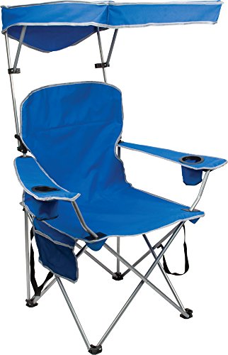 Quik Shade Full Size Shade Folding Chair, Royal Blue, 2'L x 3'W x 4.3'H (160048DS)