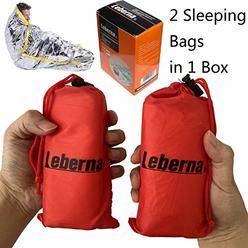 Leberna Thermal Emergency Sleeping Bag Mylar Survival Gear Foil Bivy Sack Shelter Supply | 3 x 7 FT 36"x84" Double Sided, All