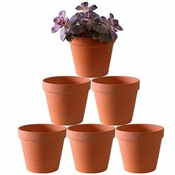 YISHANG Large Terracotta Pot Clay Pots 6.3'' Clay Ceramic Pottery Planter Cactus Flower Pots Succulent Pot Drainage Hole- for