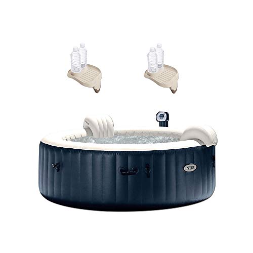 Intex 75" Spa 6 Person Round Hot Tub w/ Cup Holder & Refreshment Tray (2 Pack)