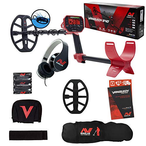 Minelab Vanquish 540 Metal Detector with 12 x 9 Waterproof DD Coil and Carry Bag