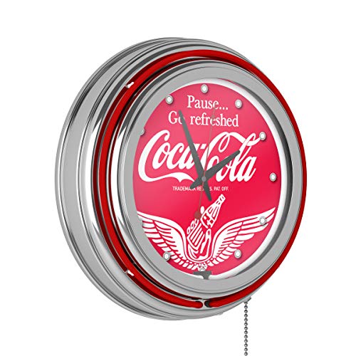 Trademark Gameroom Wings Coca Cola Neon Clock - Two Neon Rings