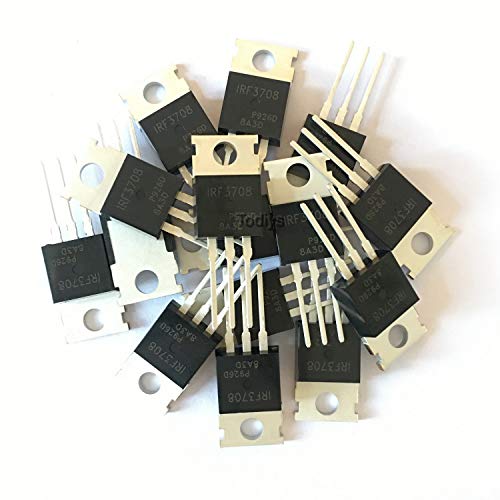 Todiys New 15Pcs for IRF3708PBF 30V 62A TO-220 N-Channel Power Mosfet Transistor IRF3708