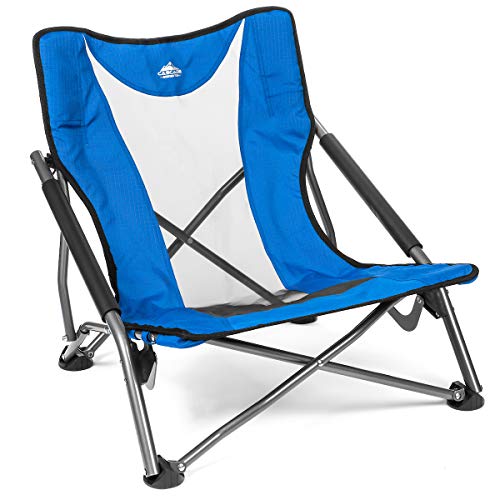 Cascade Mountain Tech Camping Chair - Low Profile Folding Chair for Camping, Beach, Picnic, Barbeques, Sporting Event with