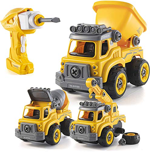 Top Race Take Apart Toys with Electric Drill Converts to Remote