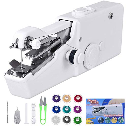 CENGOY Handheld Sewing Machine, Cordless Portable Electric Mini Sewing Machiner Fast and Easy Sewing Fabric Clothing Kids Cloth Pet