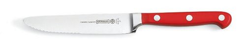 Mundial 5100 Series 5-Inch Steak Knife with Serrated Edge, Red