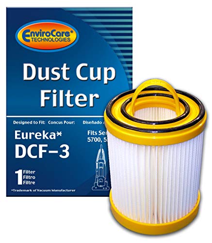 EnviroCare Replacement Premium Vacuum Cleaner HEPA Filter Made to fit Eureka Style DCF-3 Bagless Uprights