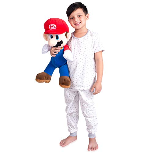 Franco Kids Bedding Soft Plush Cuddle Pillow Buddy, One Size, Super Mario