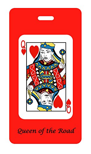 Inventive Travelware Playing Card Queen of the Road Luggage Tag