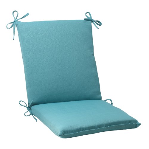 Pillow Perfect Outdoor Forsyth Squared Chair Cushion, Turquoise