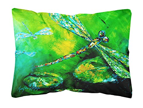 Caroline's Treasures MW1114PW1216 Dragonfly Summer Flies Canvas Fabric Decorative Pillow, Large, Multicolor