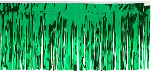 Beistle 2-Ply FR Metallic Fringe Drape (green) Party Accessory (1 count)