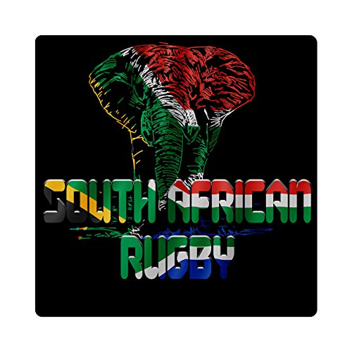 Makoroni - SOUTH AFRICAN RUGBY South Africa Design#1 Ceramic 4x4 inc Coaster for Drink w/Cork Backing