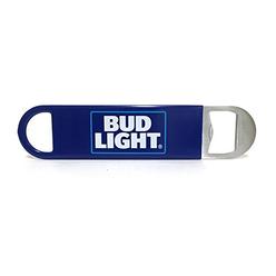 Bud Light Logo Bartender Metal Bottle Opener with Vinyl Wrap, Flat to Easily Slide into Pocket