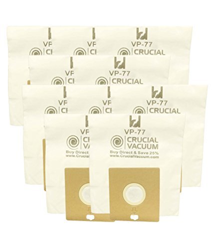 Crucial Vacuum Replacement Vacuum Bags Compatible with Bissell DigiPro Vacuums Bag Part - Fits VP-77 Power Partner and