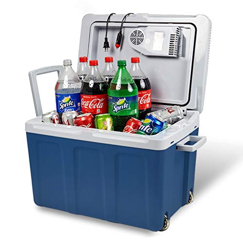 Knox Gear.Lifestyle by Focus Electric Cooler and Warmer for Car and Home with Wheels - 48 Quart (45 Liter) Holds 60 Cans or 6 Two Liter Bottles and 15